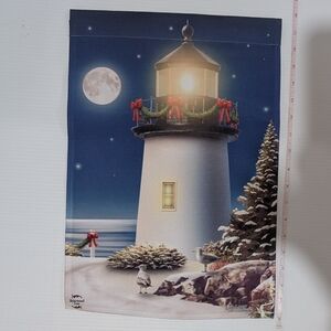 Briarwood Lane Holiday Lighthouse Garden Flag